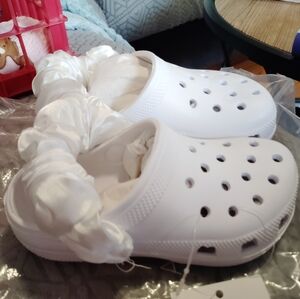 Kids White Clogs